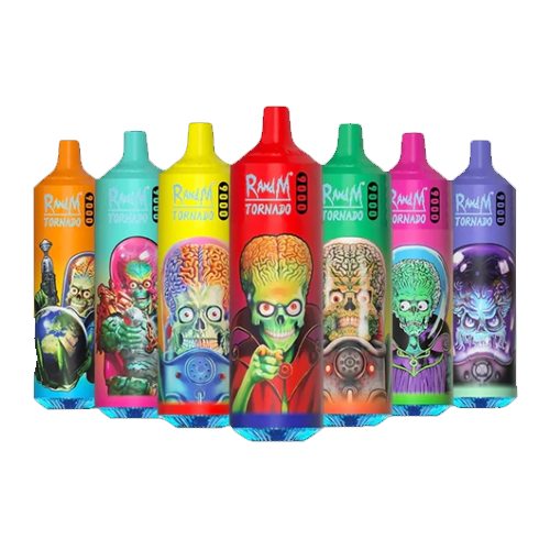 RandM Tornado 9000 Wegwerp Vape 0mg Nicotine (Doos van 10)